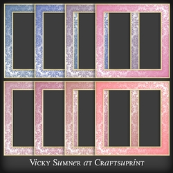 Sugar Plum Damask Frame PNG