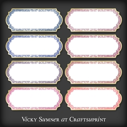 Sugar Plum Damask Sentiment Tag PNG