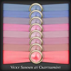 Sugar Plum Pearl Button Ribbon Wrap PNG