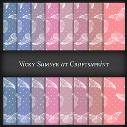 Sugar Plum Butterflies and Polka Dots JPEG