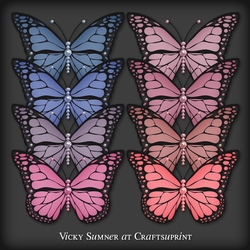 Sugar Plum Black Jeweled Butterfly