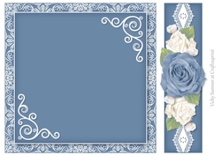 Sugar Plum Damask, Lace and Roses 1