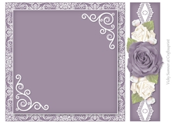 Sugar Plum Damask, Lace and Roses 3