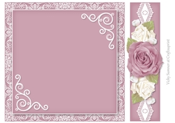 Sugar Plum Damask, Lace and Roses 5