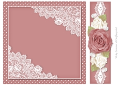 Sugar Plum Polka Dot, Lace and Roses 7