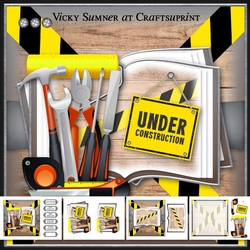 Under Construction DIY Open Book