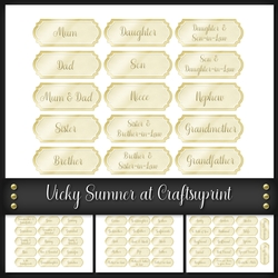 Gold Family Tiles JPEG and PNG