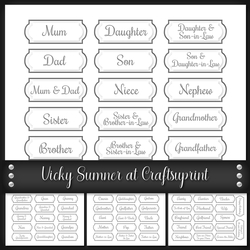 Grey Scale Family Tiles JPEG and PNG