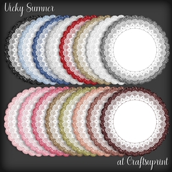 Glitter Mat and Doily