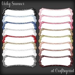 Glitter Scolloped Tag