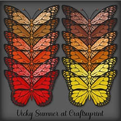 Autumn 2 Glitter and Tonal Pearl Butterfly