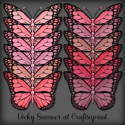 Pink Hues Pearl Butterfly