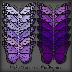 Purple Hues Pearl Butterfly