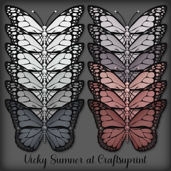 Winter Sky Pearl Butterfly