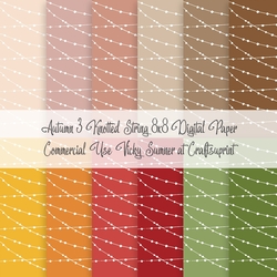 Autumn 3 Knotted String 8x8 inch Digital Paper