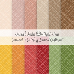 Autumn 3 Stitches 8x8 inch Digital Paper