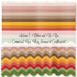 Autumn 3 Ribbon and Ric Rac PNG