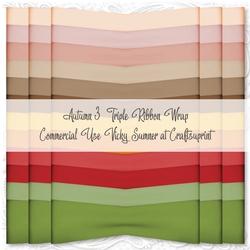 Autumn 3 Triple Ribbon Wrap PNG