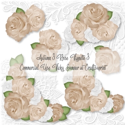 Autumn 3 Rose Vignette 3
