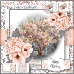 Watercolour Vintage Pink Poppy 4