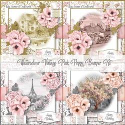 Watercolour Vintage Pink Poppy Bumper Kit