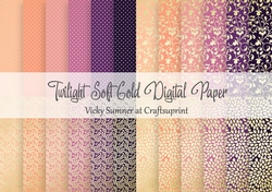 Twilight Soft Gold 12x12 Digital Paper