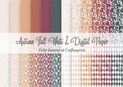Autumn Fall White 2 12x12 Digital Paper