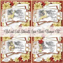 Red and Gold Silhouette Open Book Bumper Kit