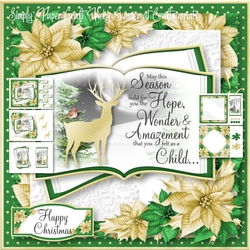 Green and Gold Silhouette Open Book 1