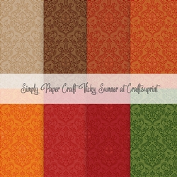 Autumn 4 Shaded Damask