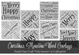Christmas Monotone Word Overlays PNG
