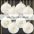 White and Gold Glitter Bauble