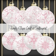 White and Pink Glitter Bauble