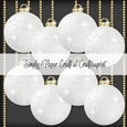 White and White Glitter Bauble