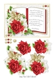 Open Book Christmas Floral 1
