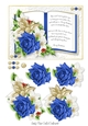 Open Book Christmas Floral 2