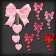 Bow and Heart Dangle