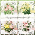 Vintage Flowers and Butterflies Bumper Kit 1
