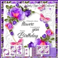 Roses and Butterflies Birthday Word Art 2