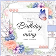 Floral Word Art Birthday 3