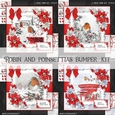 Robin and Poinsettias Bumper Kit