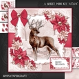 Deer and Poinsettias 4