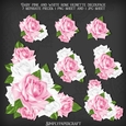 Baby Pink and White Rose Vignette Decoupage
