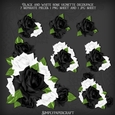 Black and White Rose Vignette Decoupage