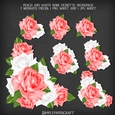 Peach and White Rose Vignette Decoupage