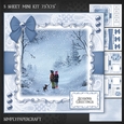 Winter Couple Walking Their Dog Mini Kit 3