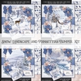 Snow Landscape and Poinsettias Bumper Kit