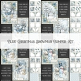 Blue Christmas Snowman Bumper Kit