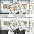 Vintage Christmas Shop Open Book Bumper Kit