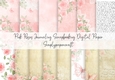 Pink Roses Journaling Scrapbooking Digital Paper
